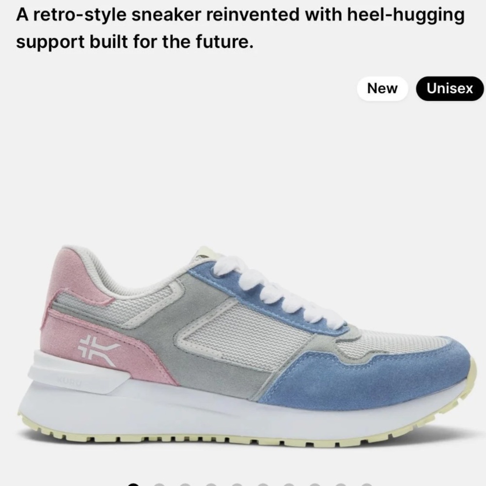 KURU Apogee Retro-Style Sneakers in Blue‎ and Pink size9.5 men 11Women